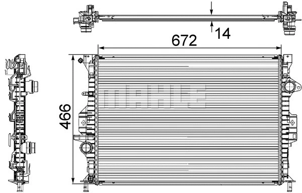 Radiator, engine cooling