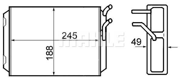 Heat Exchanger, interior heating (AH 70 000S)