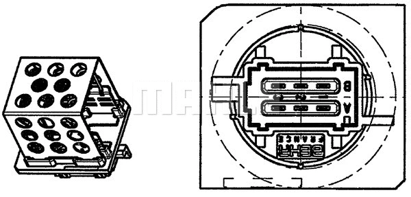 Resistor, interior blower (ABR 91 000P)