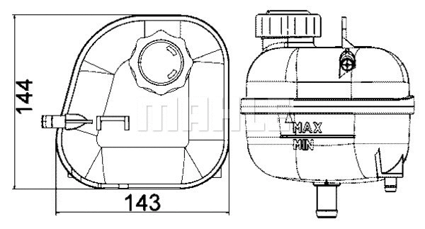 Expansion Tank, coolant (CRT 85 001S)