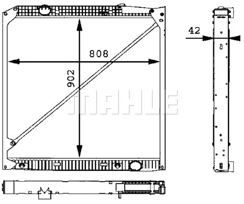 Radiator, engine cooling (CR 669 000P)
