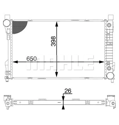 Radiator, engine cooling (CR 1604 000S)