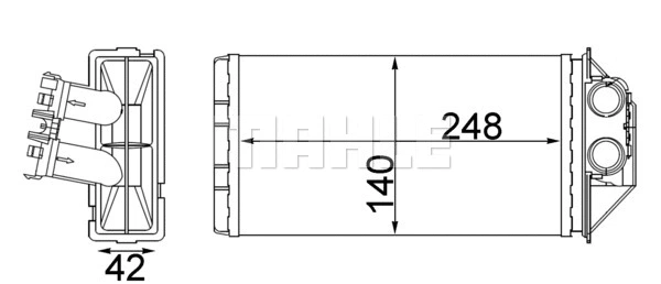Heat Exchanger, interior heating (AH 187 000S)