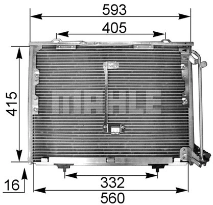 Condenser, air conditioning (AC 168 001S)