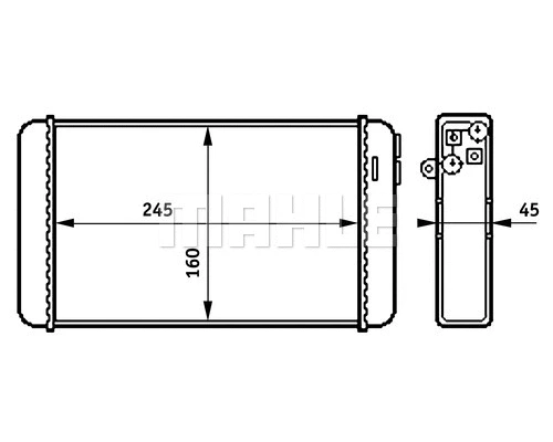 Heat Exchanger, interior heating (AH 154 000S)