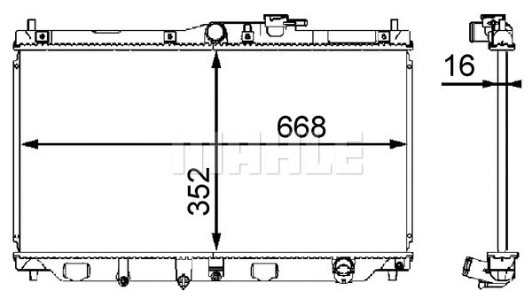 Radiator, engine cooling (CR 199 000S)