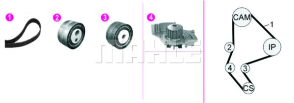 Water Pump & Timing Belt Kit (CPK 128 000P)