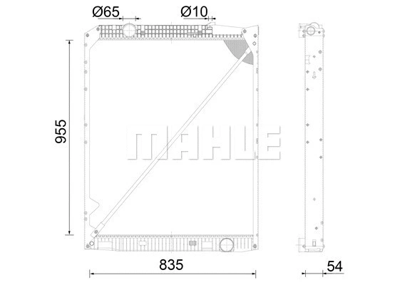Radiator, engine cooling (CR 670 001S)