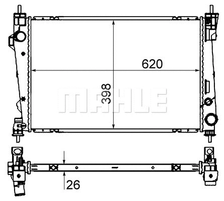 Radiator, engine cooling