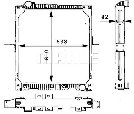 Radiator, engine cooling (CR 664 000P)