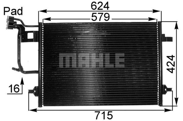 Condenser, air conditioning (AC 242 000P)