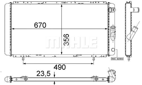 Radiator, engine cooling (CR 426 000S)