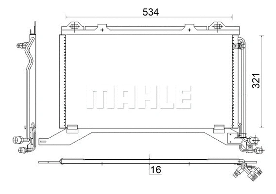 Condenser, air conditioning (AC 208 000S)