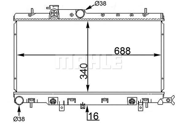Radiator, engine cooling (CR 1564 000S)