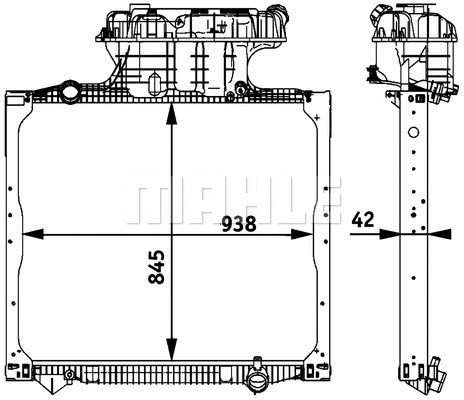 Radiator, engine cooling (CR 770 000P)