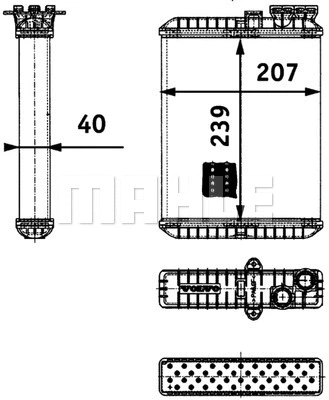 Heat Exchanger, interior heating (AH 90 000P)
