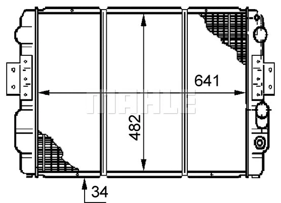 Radiator, engine cooling (CR 633 000S)