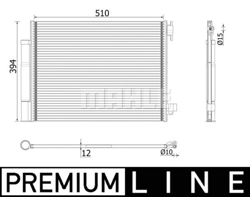 Condenser, air conditioning (AC 73 000P)