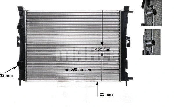Radiator, engine cooling
