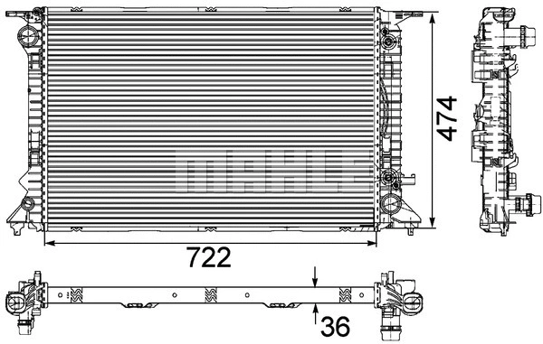 Radiator, engine cooling
