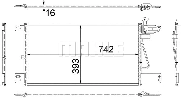 Condenser, air conditioning (AC 555 000S)