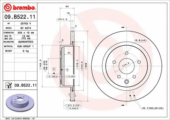 Brake Disc (BV 9374)