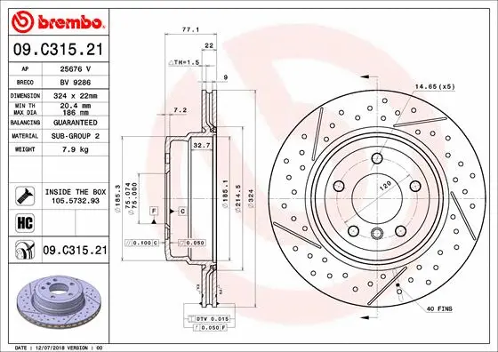 Brake Disc (BV 9286)