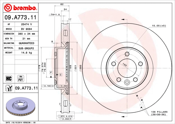 Brake Disc (BV 9084)