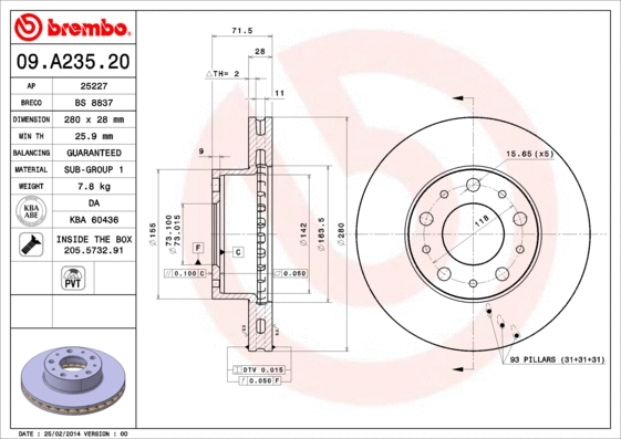 Brake Disc (BS 8837)