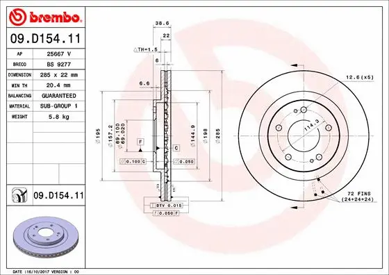 Brake Disc (BV 9277)