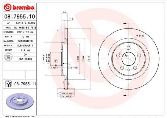 Brake Disc (BS 7618)