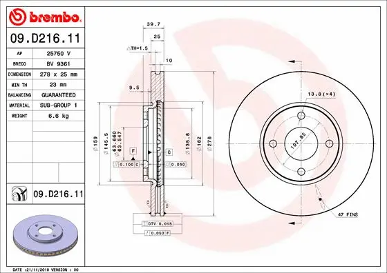 Brake Disc (BV 9361)