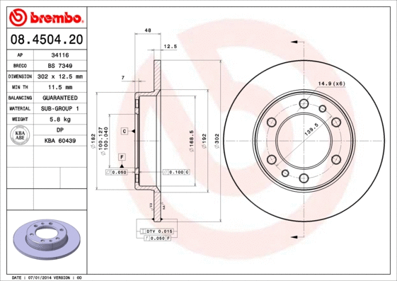 Brake Disc (BS 7349)