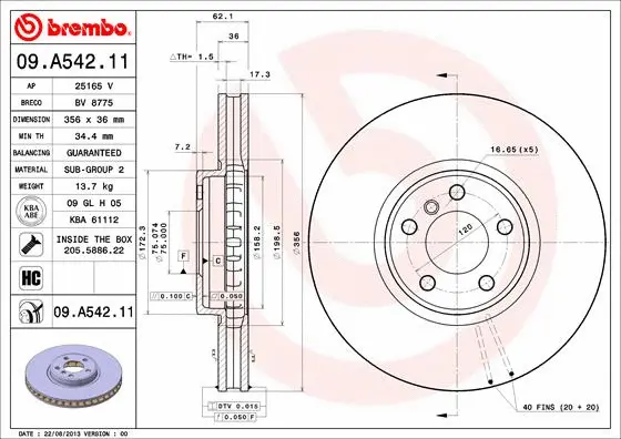 Brake Disc (BV 8775)