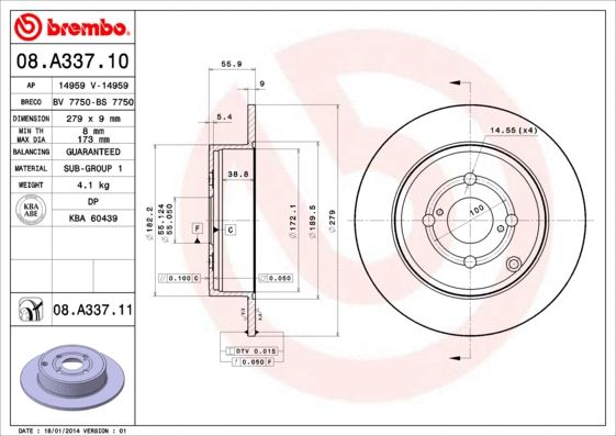 Brake Disc (BS 7750)