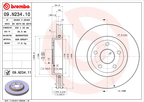 Brake Disc (BV 9074)