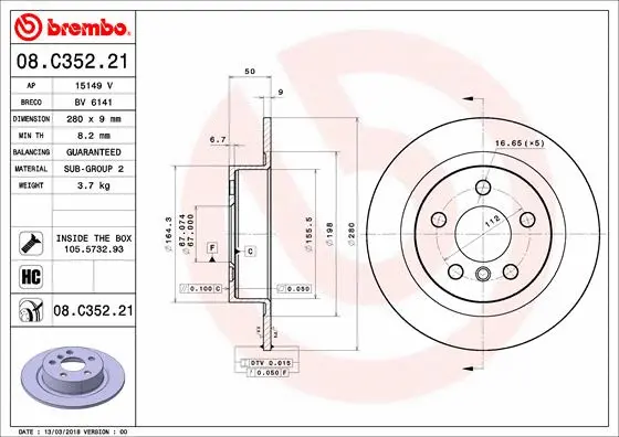 Brake Disc (BV 6141)