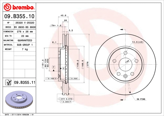 Brake Disc (BS 8930)