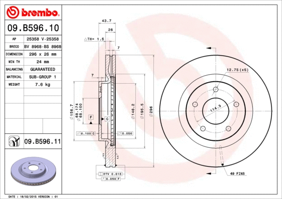 Brake Disc (BV 8968)