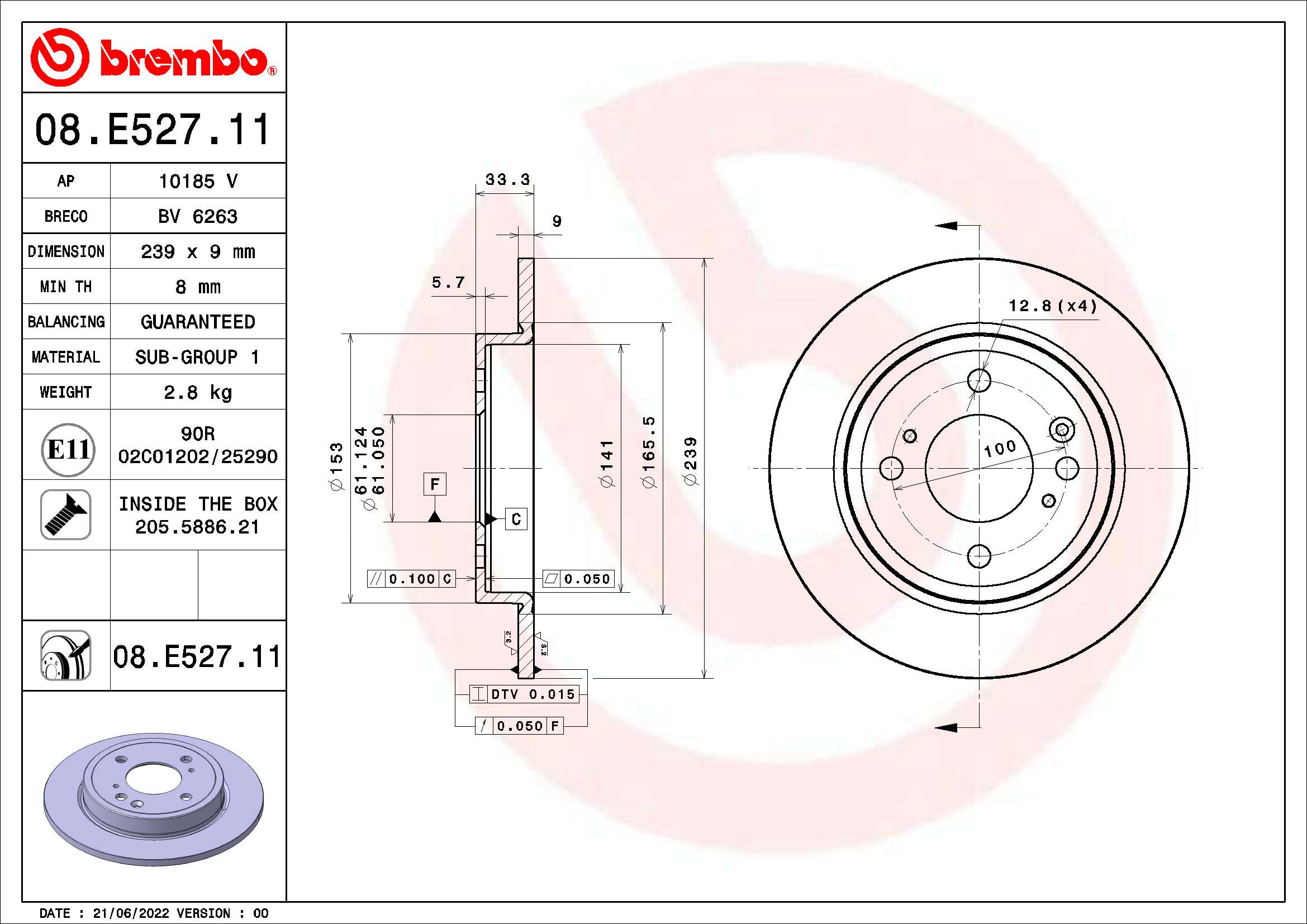 Brake Disc (BV 9630)