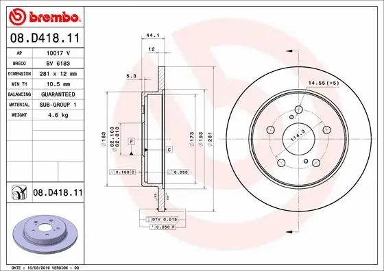 Brake Disc (BV 6183)