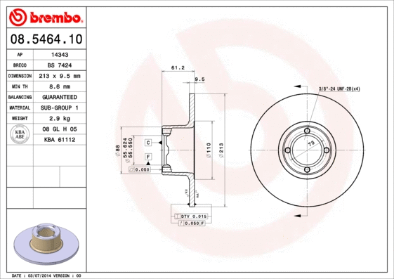 Brake Disc (BS 7424)