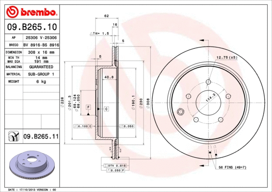 Brake Disc (BS 8916)