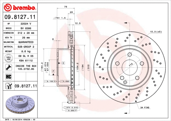 Brake Disc (BV 8386)