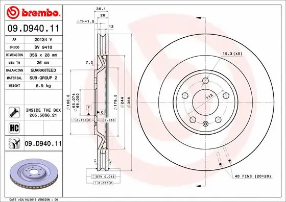 Brake Disc (BV 9410)