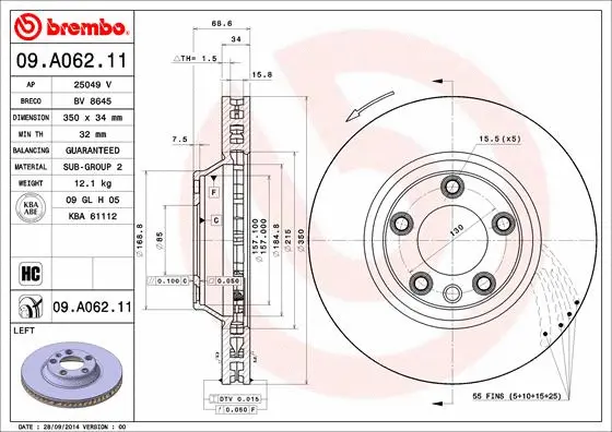 Brake Disc (BV 8645)