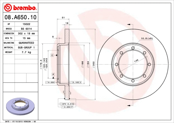 Brake Disc (BS 6014)