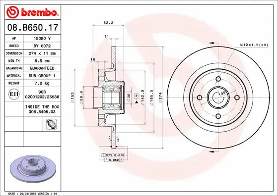 Brake Disc (BY 6072)