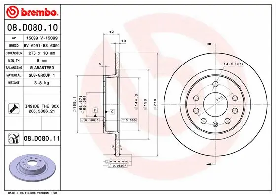Brake Disc (BV 6091)