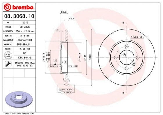 Brake Disc (BS 7325)